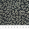 Black Scattered Triangle Celebration Cotton 44/45 Fabric Per Yard