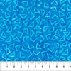 Blue Scattered Triangle Celebration Cotton 44/45 Fabric Per Yard