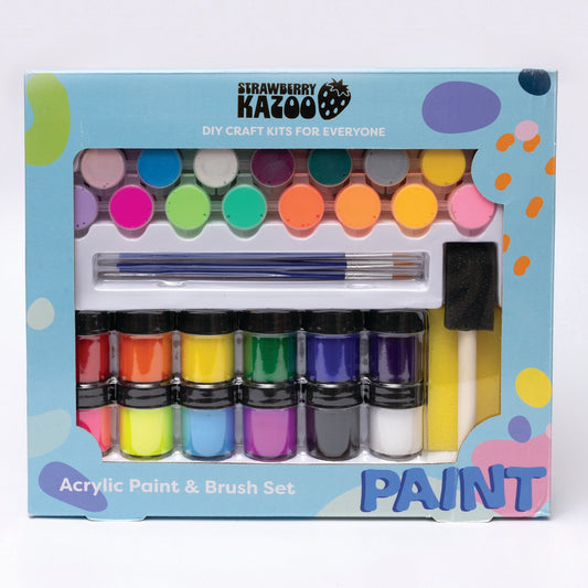 Strawberry Kazoo Acrylic Paint and Brush Set