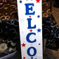 Unfinished Wooden Porch Sign | Seasonal Welcome Standing Board | 47" Tall x 12" Wide Rectangle | 1/2" Thick