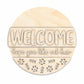 Unfinished Wood Cat Welcome Door Sign Kit | Wood Craft Cutouts | 1/4" Thick |