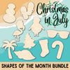 Unfinished Wood Christmas in July Craft Bundle