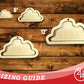 Unfinished Wood 2 Layer Cloud Shadowbox Shape | DIY Craft Cutout | up to 46" DIY
