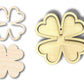 Unfinished Wood 2 Layer Four Leaf Clover Shadowbox Shape | DIY Craft Cutout | up to 46" DIY