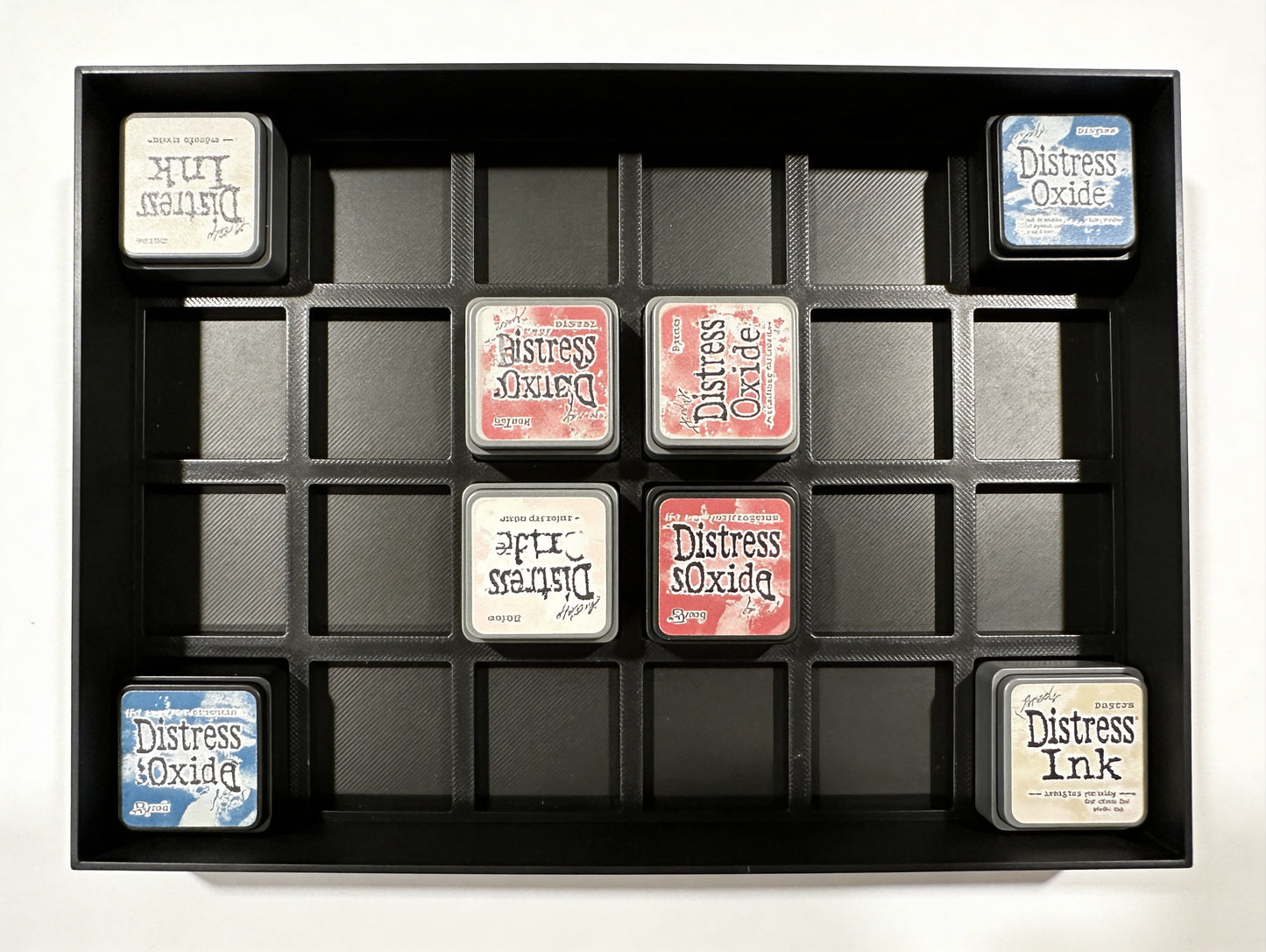 Distress Oxide Mini Ink Pad Holder – 24 Slot Storage Tray for Tim Holtz Mini Ink Pads