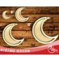 Unfinished Wood 2 Layer Crescent Moon Shadowbox Shape | DIY Craft Cutout | up to 46" DIY