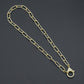 Paperclip Link Chain Necklace with CZ Lobster, sku#EF816