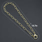 Paperclip Link Chain Necklace with CZ Lobster, sku#EF816