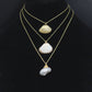 Associated Natural Seashell Pendant charm, Gold Trim Shell pendant charm, Assorted Seashells, Sku#EF823