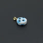 Blue White Evil Eye Ceramic Coin Pendant charm, Sku#EF820