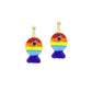 Colorful Enamel  Rainbow Fish Pendant For Necklace Bracelet Jewelry Making Supply, Fish Charm, Sku#EF825