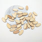 100pcs Elliptic Wooden Chips – DIY Crafts & Scrapbooking Embellishments