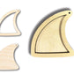 Unfinished Wood 2 Layer Fin Shadowbox Shape | DIY Craft Cutout | up to 46" DIY