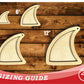 Unfinished Wood 2 Layer Fin Shadowbox Shape | DIY Craft Cutout | up to 46" DIY