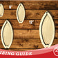 Unfinished Wood 2 Layer Fishtail Surfboard Shadowbox Shape | DIY Craft Cutout | up to 46" DIY