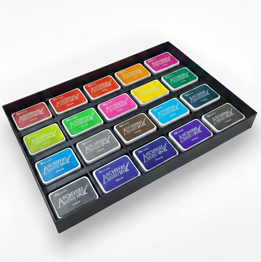 Mini Archival Ink Pad Stackable Storage Tray | Compact Organizer for Craft & Scrapbooking Supplies