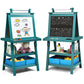 3 in 1 Double-Sided Storage Art Easel-Brown