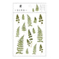 Yoofun Daisy Clover Babysbreath Fern Transparent PET Stickers | Floral Plant Sticker Set for Scrapbooking and DIY Crafts