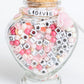 White & Pink Heart Bead Jar