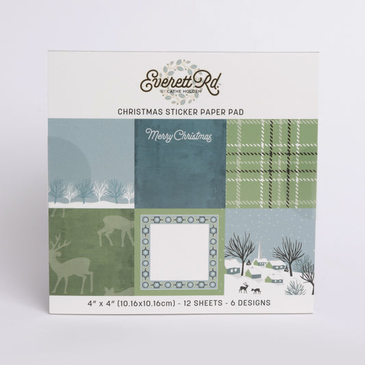 Everett Rd. By Cathe Holden Winter Wonderland  4x4 Adhesive Paper Pack