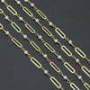 Wholesale Pearl Paperclip chain by Yard, HX22