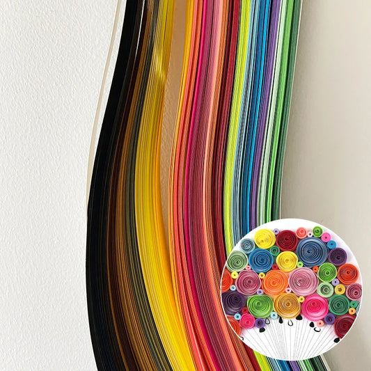 36 Colors 180Pcs Quilling Paper Strips Set | Assorted Mixed Color Origami Paper for DIY Flower Art