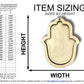 Unfinished Wood 2 Layer Hamsa Shadowbox Shape | DIY Craft Cutout | up to 46" DIY