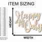 Happy 4th of July Unfinished Wood Cutout DIY handmade Craft