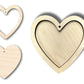 Unfinished Wood 2 Layer Heart Shadowbox Shape | DIY Craft Cutout | up to 46" DIY