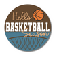 Unfinished Wood Hello Basketball Season Door Sign Kit | Wood Craft Cutouts | 1/4" Thick |