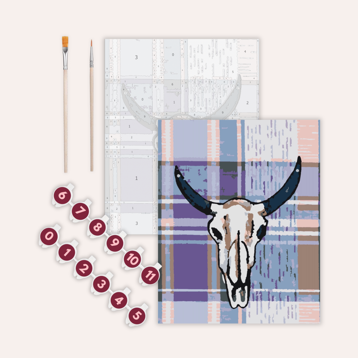 Cow Skull - Paint by Numbers Kit