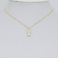 Triple CZ Bar Pendant charm for Necklace Bracelet Jewelry Making Supply, Sku#LX927