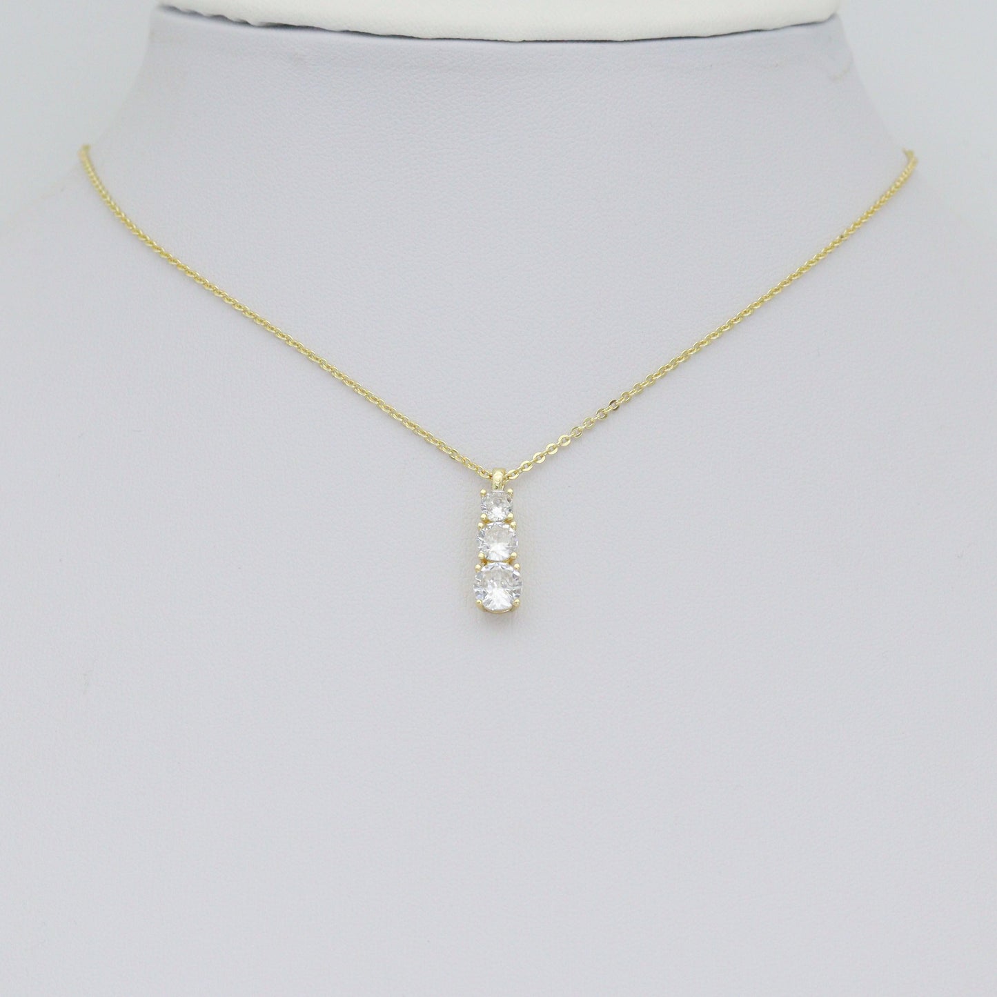 Triple CZ Bar Pendant charm for Necklace Bracelet Jewelry Making Supply, Sku#LX927