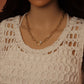 Paperclip Link Chain Necklace with CZ Lobster, sku#EF816