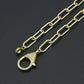 Paperclip Link Chain Necklace with CZ Lobster, sku#EF816