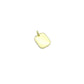 Gold Angel Number Rectangle Charms/Pendants, Sku#LX931