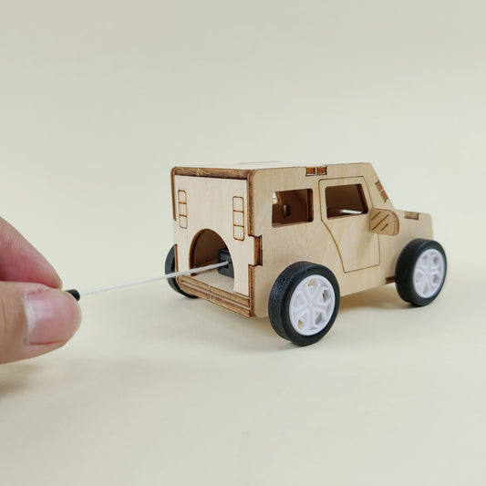 Pull String Car DIY Kit, Educational STEM Toy