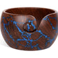 Handcrafted Rosewood Yarn Bowl with Unique Resin Accents