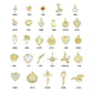 MIXED detachable charms for Scarf Necklace, charm bar necklace