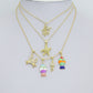 Starfish Colorful Fish Jellyfish Crab Octopus Pendant charm , Sku#LX923