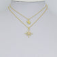 Gold Silver Shaka Hand Gesture Pearl North Star Pendant charm, Sku#A511