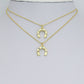 Colorful CZ Gold Silver U horseshoe Shape Pendant charm, Sku#A512