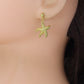 Gold SilverBall Shape Stud Earrings with loop, Sku#A513