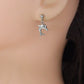 Gold SilverBall Shape Stud Earrings with loop, Sku#A513