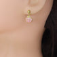 Gold SilverBall Shape Stud Earrings with loop, Sku#A513
