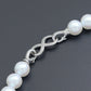 Silver Clear CZ Infinity clasp, Sku#LX877