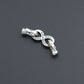 Silver Clear CZ Infinity clasp, Sku#LX877