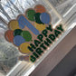 Unfinished Wood Etched 1st Birthday Balloons Shape | Paint By Line Crafts | up to 30" DIY