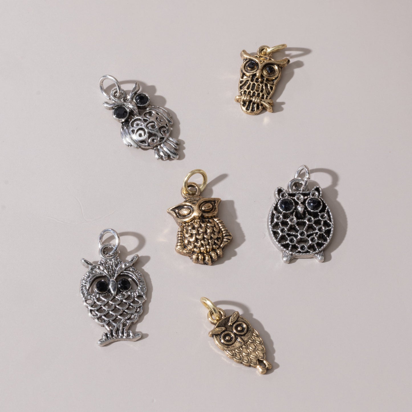 Whimsical Owl Charms 6pc