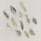 Silver and Gold Miniature Leaves 12pc Charm Set